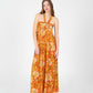 Oracle Orange Floral Print Dress