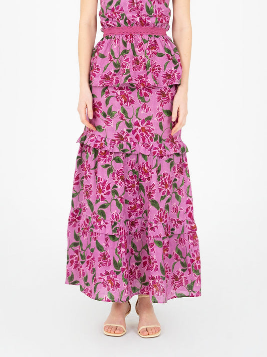 Dualia Lilac Floral Print Skirt