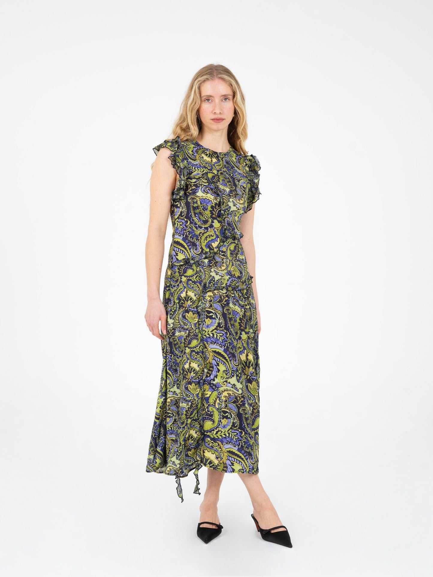 Love Spell Green Floral Print Dress