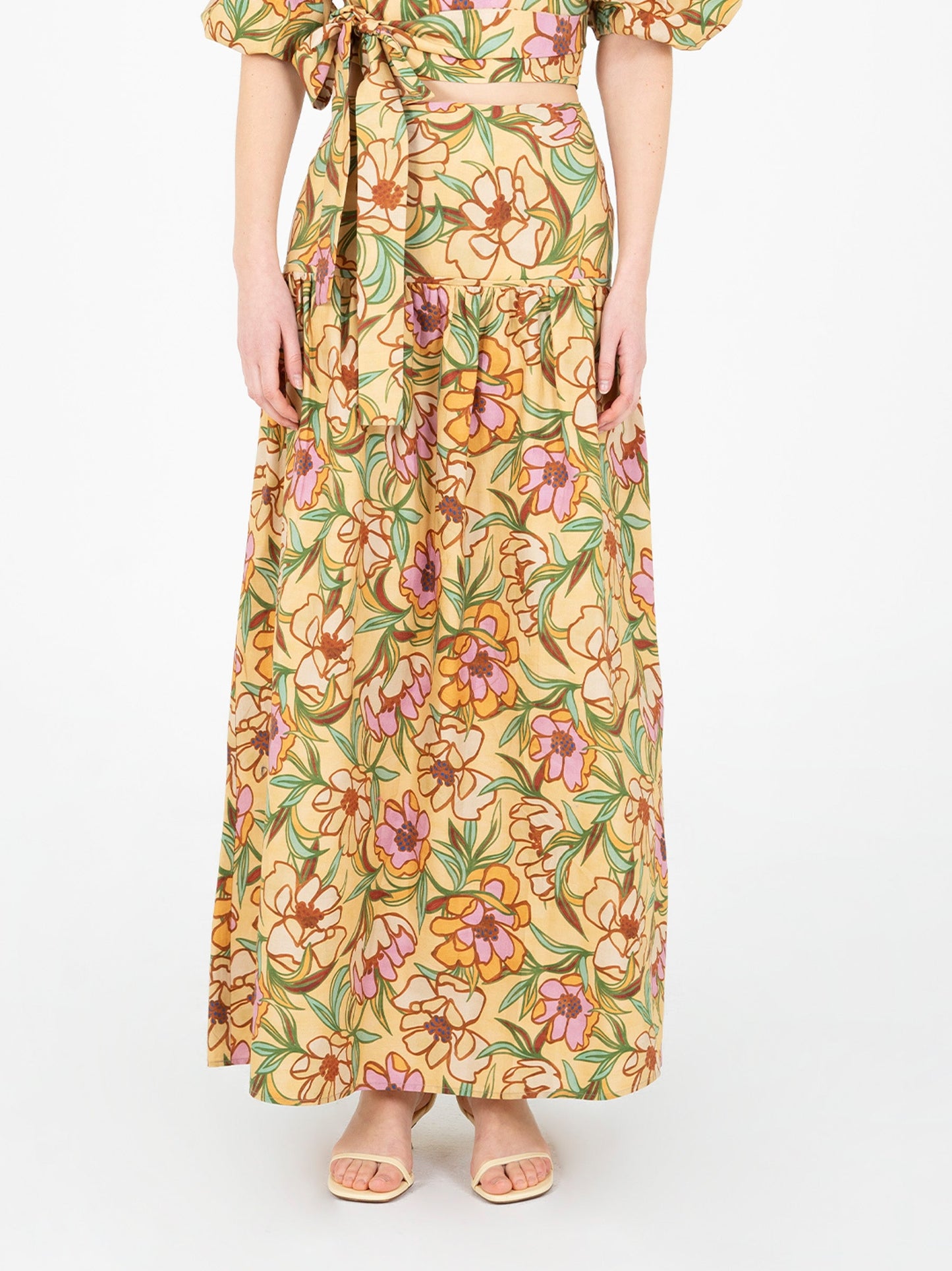 Lysandra Floral Print Maxi Skirt