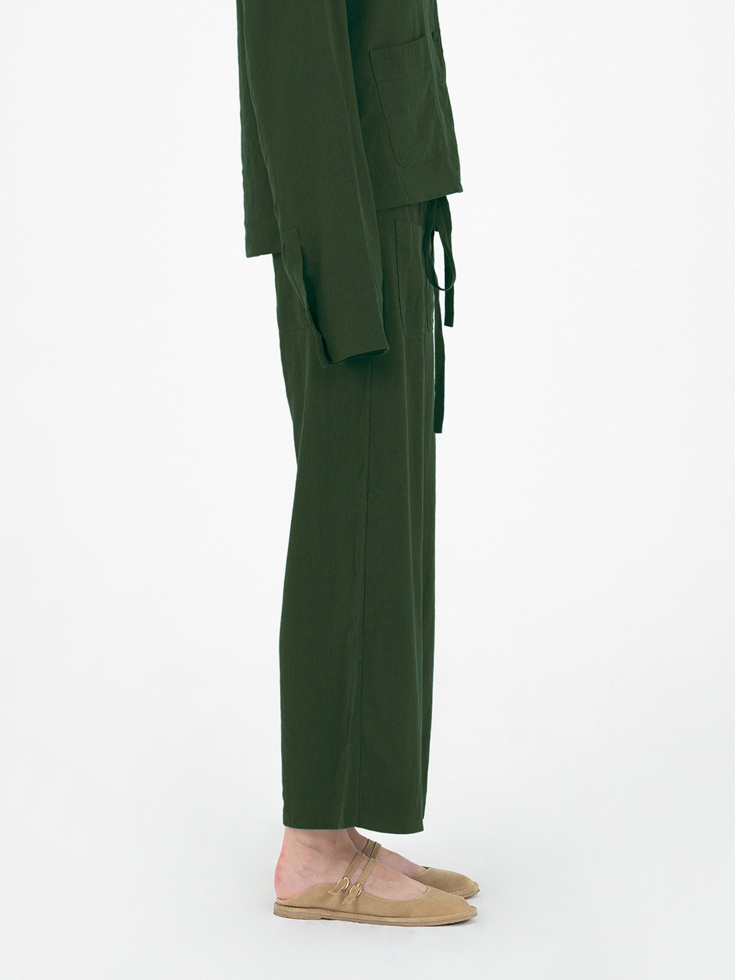 Grinch green linen pants