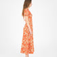 Eros Orange Floral Print Dress