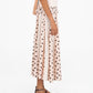 Noctis Beige Polka Dot Print Skirt