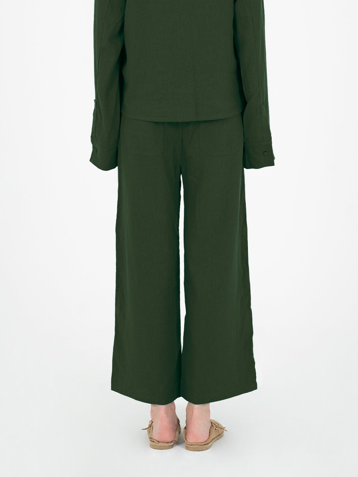 Grinch green linen pants