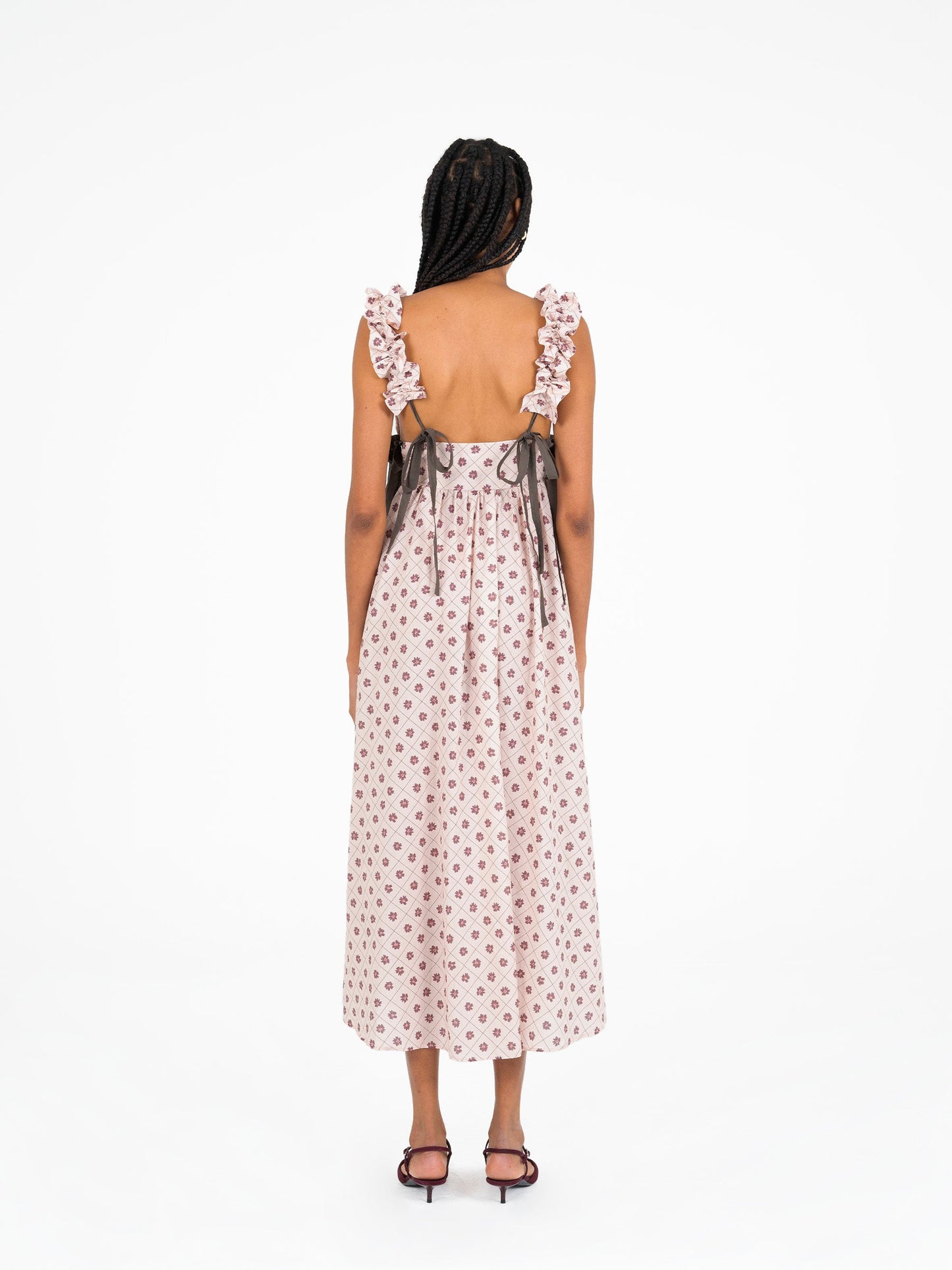 Selena Pink Floral Print Maxi Dress