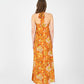 Oracle Orange Floral Print Dress