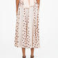 Noctis Beige Polka Dot Print Skirt