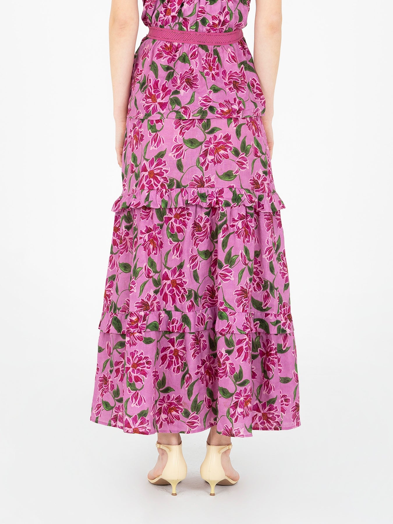 Dualia Lilac Floral Print Skirt