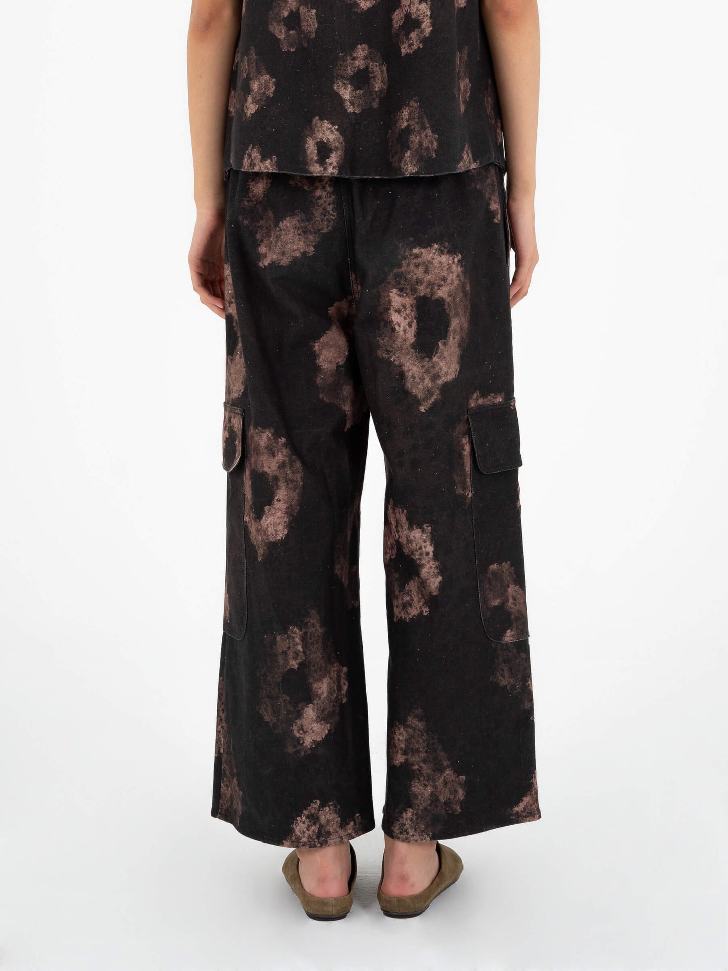 Rush print denim pants