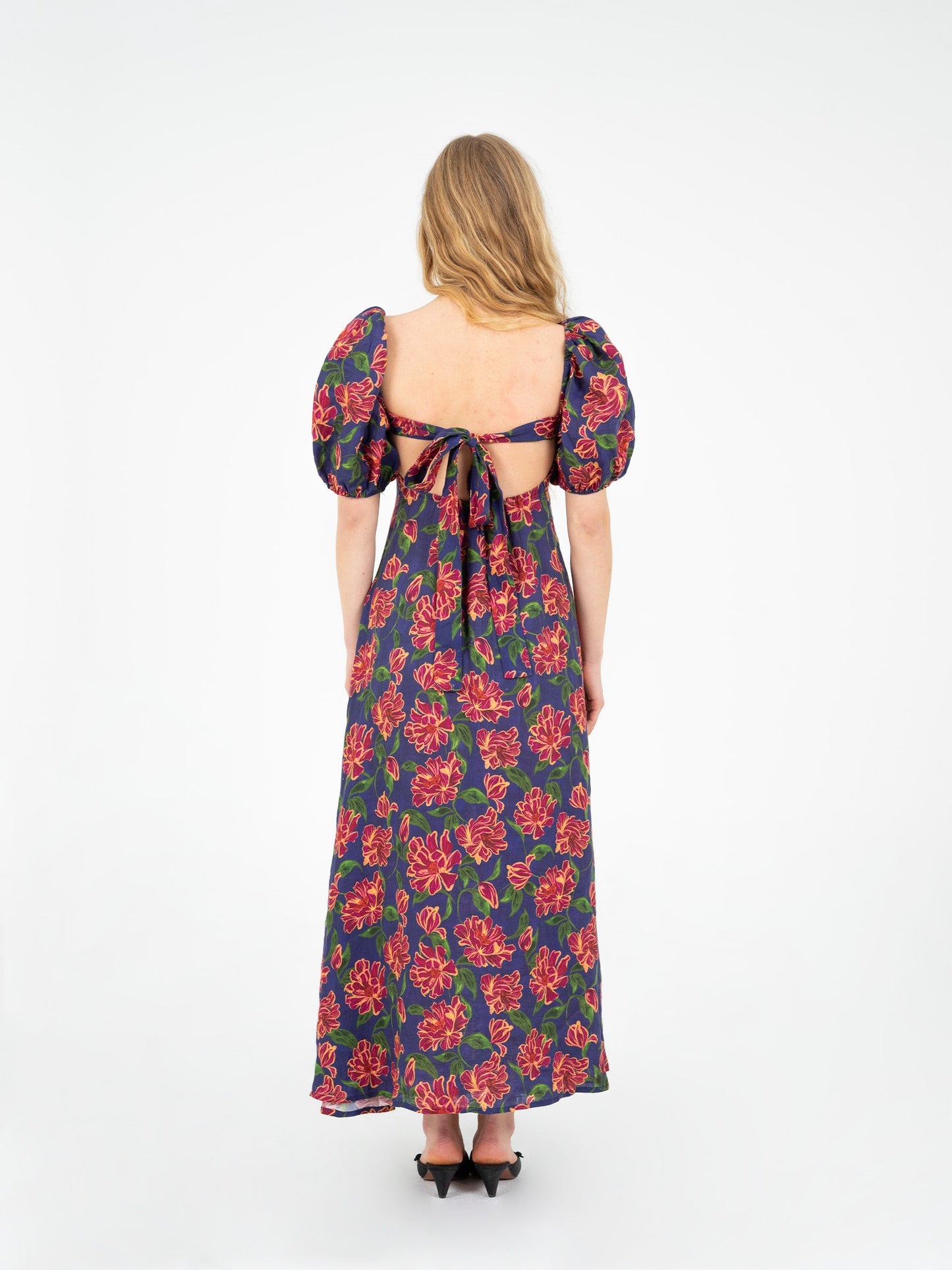 Arcania Blue Floral Print Dress