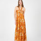 Oracle Orange Floral Print Dress