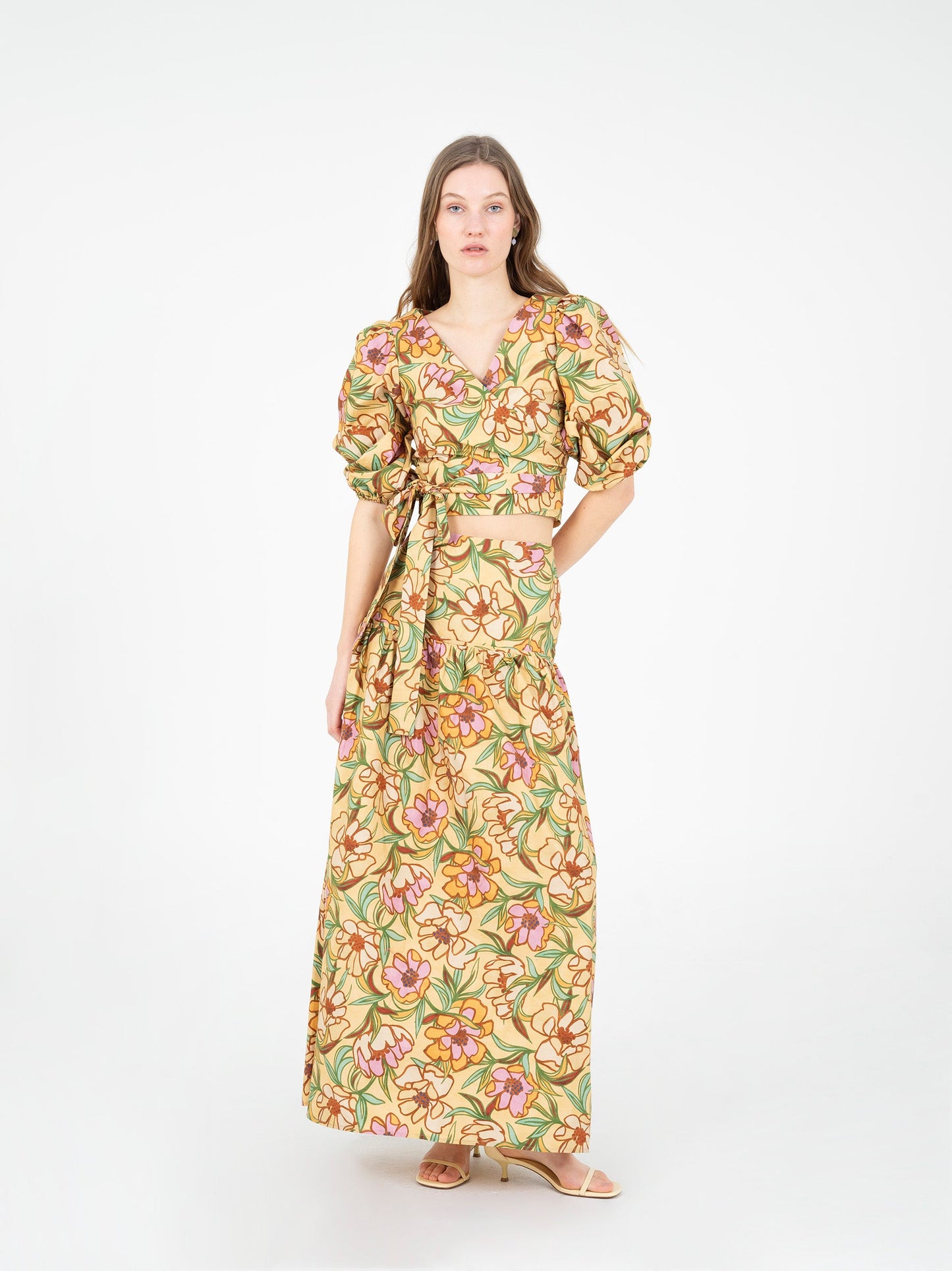 Lysandra Floral Print Maxi Skirt