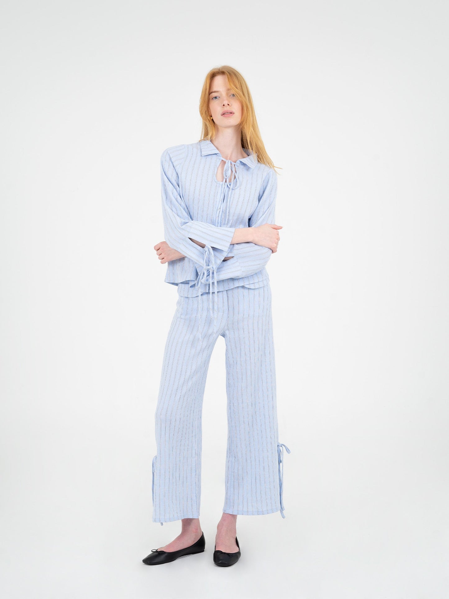 Skyline Blue Striped Pants