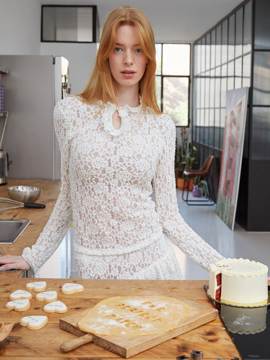 Cupid Lace White Top