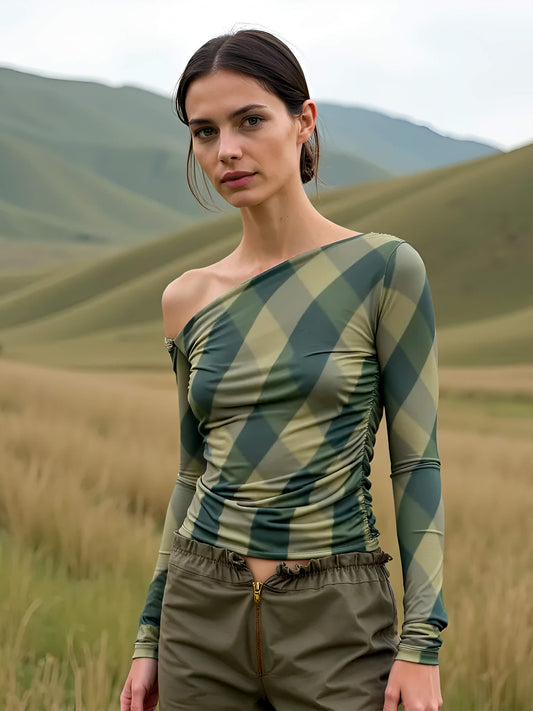 Annapurna Green Rhombus Top