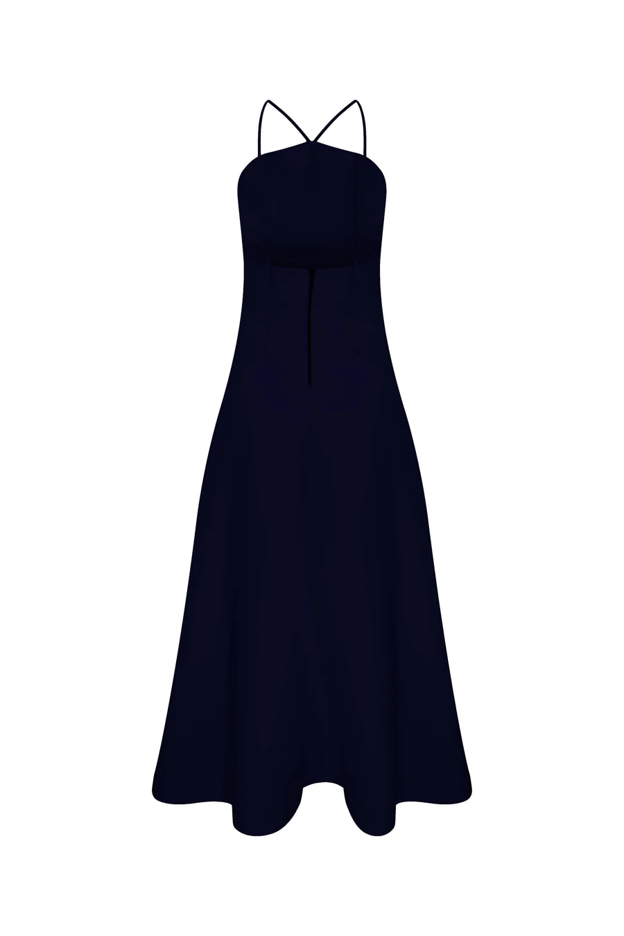 Riley Midi Dress in Midnight Blue