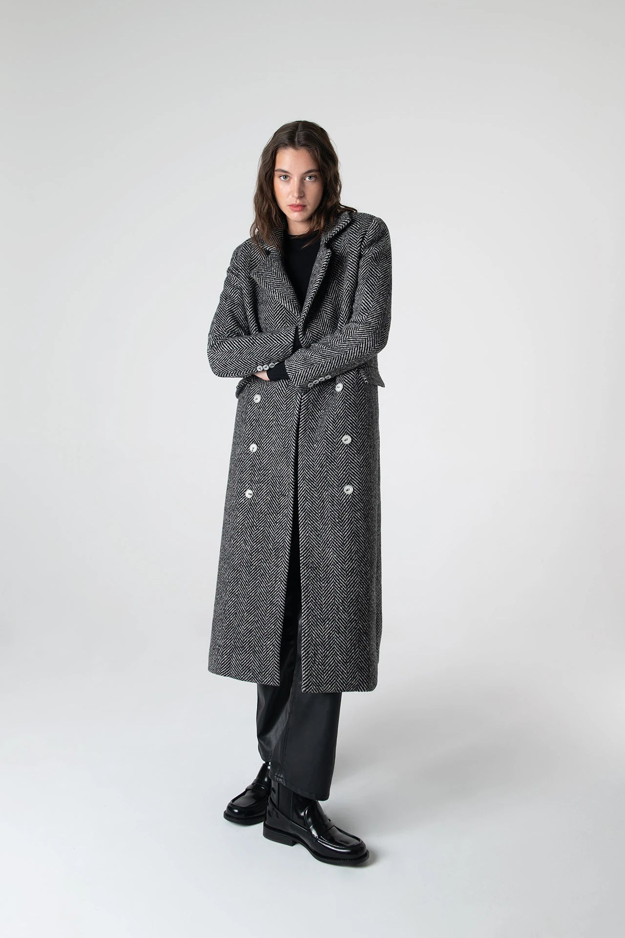 Adele Herringbone Coat