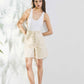 White Denim Bermuda Shorts