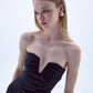 Miora Crepe Mini Dress in Black