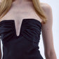 Miora Crepe Midi Dress in Black