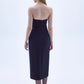 Miora Crepe Midi Dress in Black