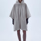 Jarine Wool Blend Poncho In Light Beige