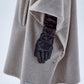 Jarine Wool Blend Poncho In Light Beige
