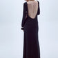 Irıs Jersey Long Dress with ope back