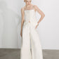 Mui Wide Leg Linen Trousers in White