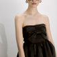 Jeanne Balloon Midi Dress in Black