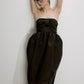 Jeanne Balloon Midi Dress in Black