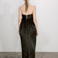 Jeanne Balloon Midi Dress in Black