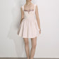 Leanne Satin Mini Dress in Sorbet