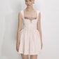 Leanne Satin Mini Dress in Sorbet