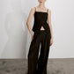 Marona Linen Top in Black