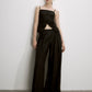 Marona Linen Top in Black