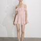 Evie Mini Dress in Tender Peach