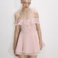 Evie Mini Dress in Tender Peach