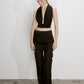 Ines Jersey Blouse in Black