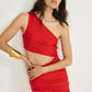 Asymmetrical Cut-Out Dress (Limited Edition) Red- Sofia