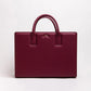 Qosmic Metis Nebula - burgundy briefcase - front view