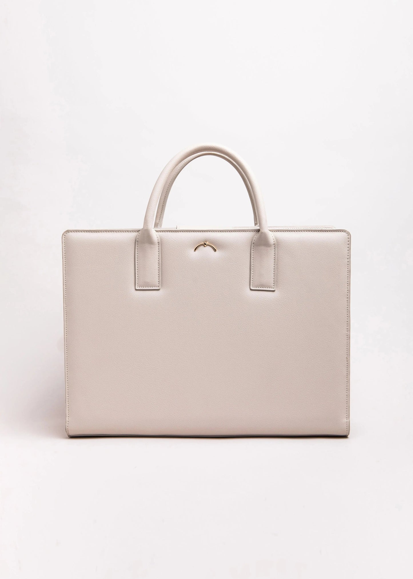 Qosmic Metis Moonstone - cream briefcase - front view