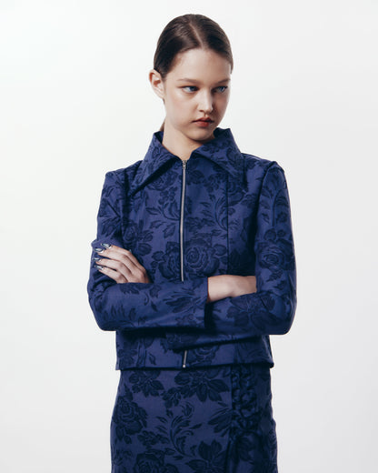 Denim Jacquard Jacket