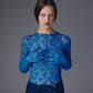 Elisabeta elastic lace jumpsuit (Blue).