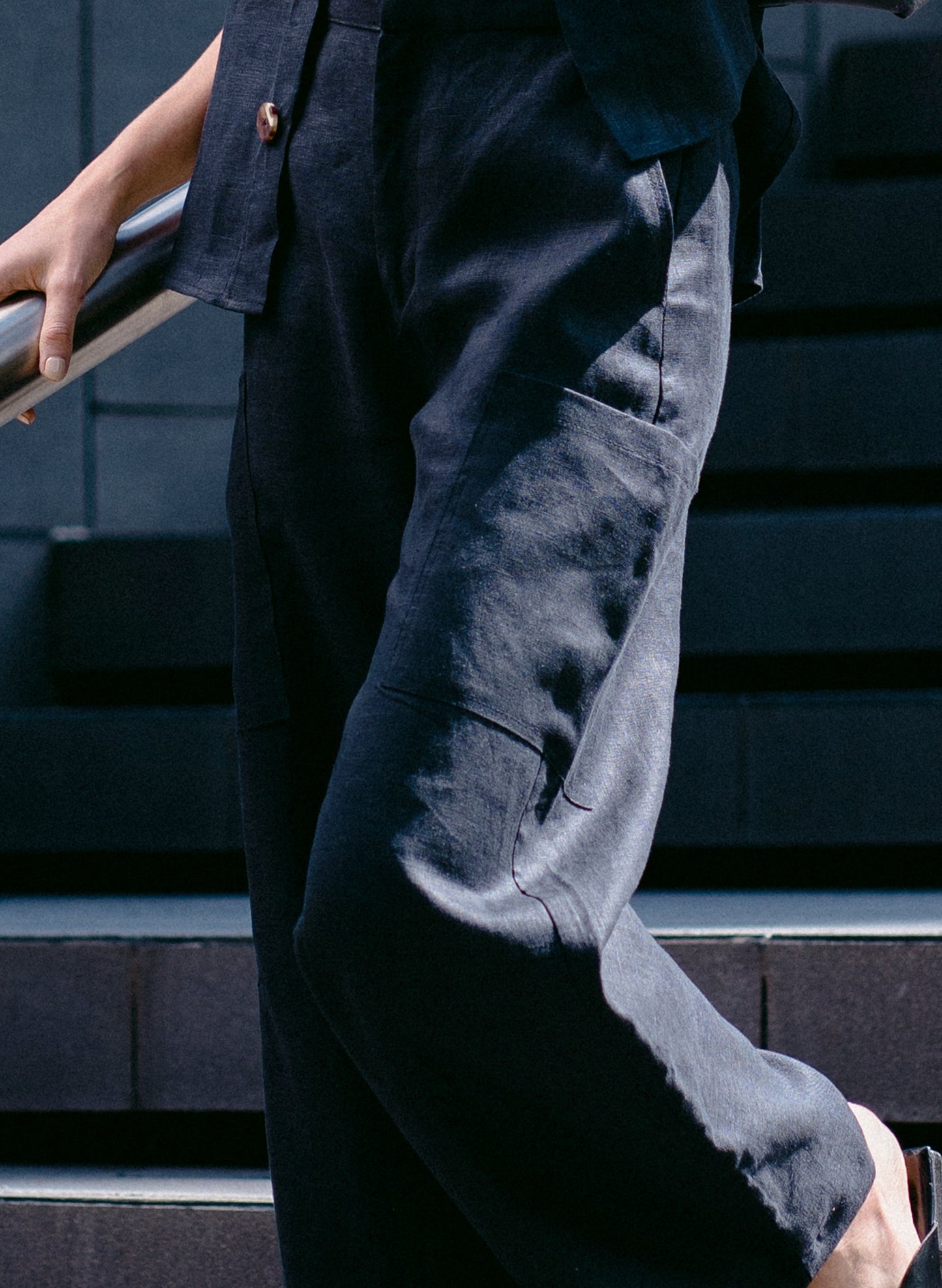 Carpenter Linen Pant - Black