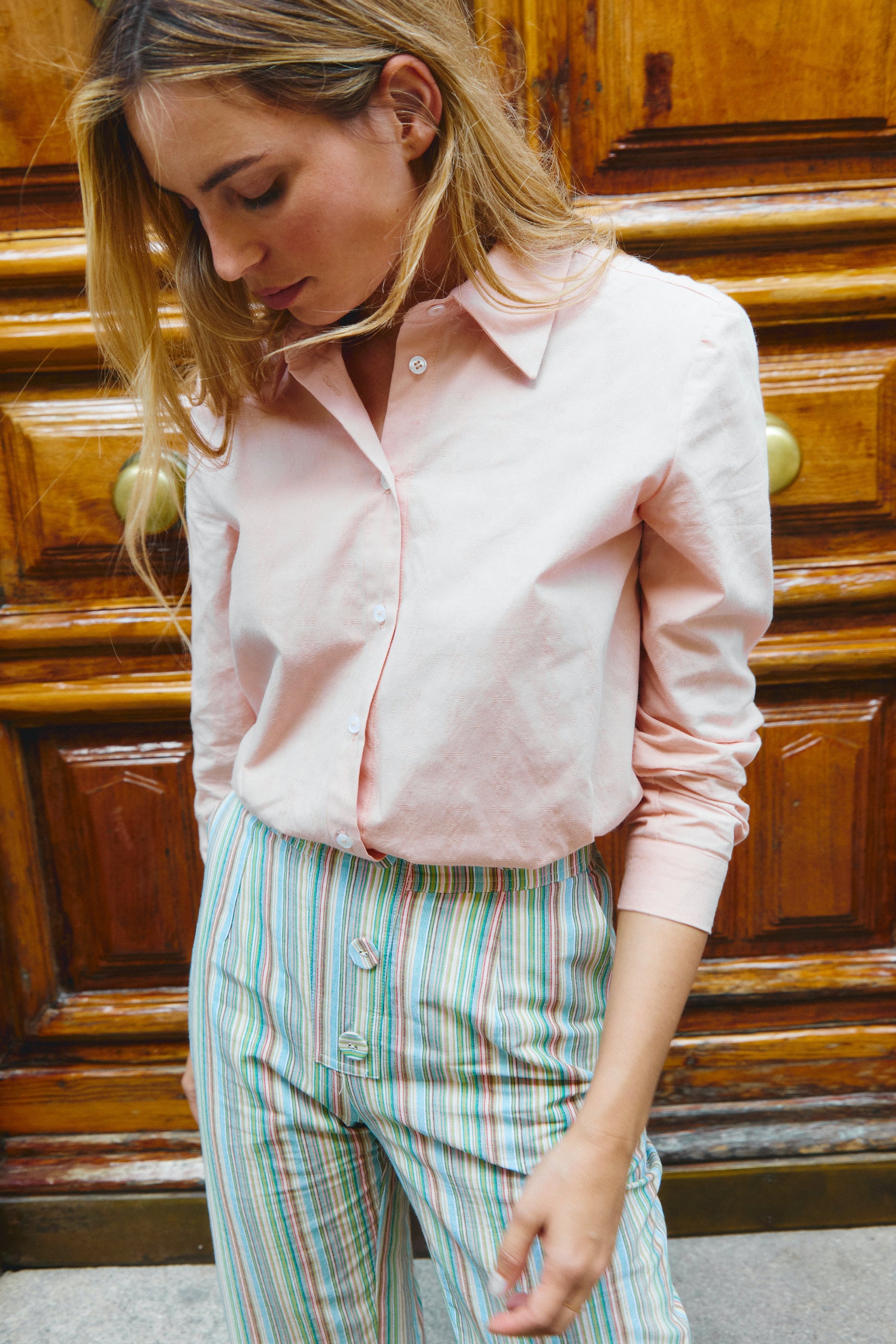 salmon dress shirt Pink Custom's Men's Polo Luxire Custom Clothing and a confident edge to your look Salmon Men's Button Down Shirt