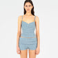 Craft Jersey Blue Ruched Top