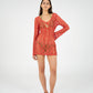 Vision Red Crochet Mini Dress