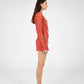 Vision Red Crochet Mini Dress
