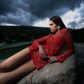 Vision Red Crochet Mini Dress